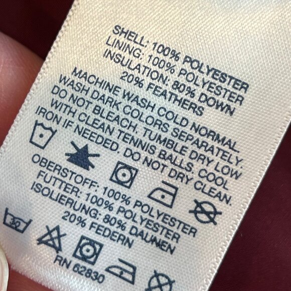 Lands' End Women Size Small 6-8 Red Insulated Quilted Puffer Down Vest - Picture 9 of 9